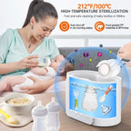 Baby Bottle Warmer, 9-In-1 Fast Baby Food Heater & Defrost, Double Bottle Warmer with Appointment &Timer, Bpa-Free, Accurate Temperature Control for Breastmilk & Formula, LCD Display