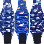 Reusable Dog Diapers Male 3Pcs, Premium Washable Belly Bands for Male Dogs Xlarge, High Absorbing Male Dog Wraps for Doggie Puppy Excitable Urination and Training(Sailboat, XL)
