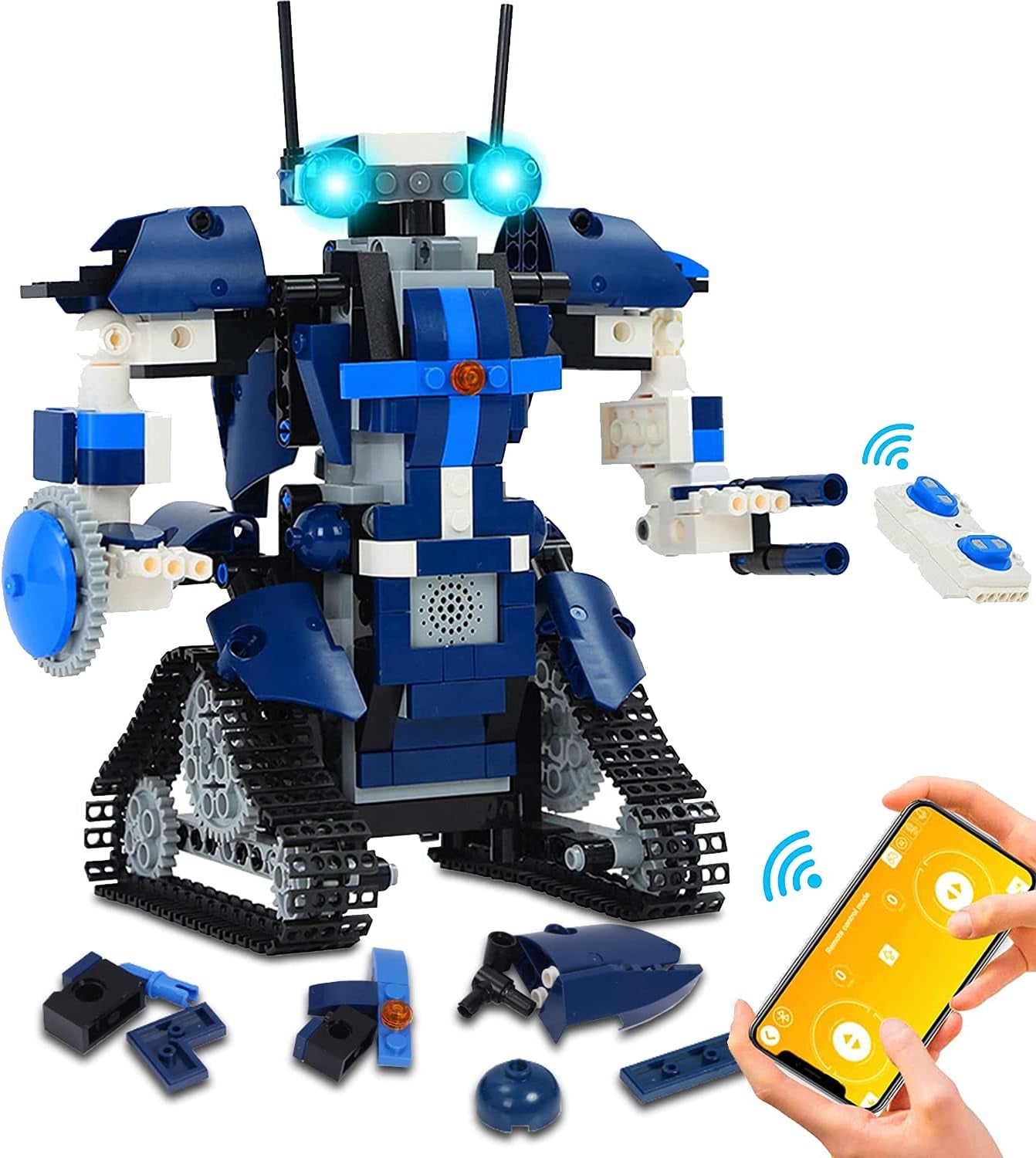 Robot Building Kit for Kids - STEM Remote&App Controlled Robot Science Erector Kits Blocks Birthday Gift Learning Education Activities Toys for Kids Ages 6+ Boys Girls