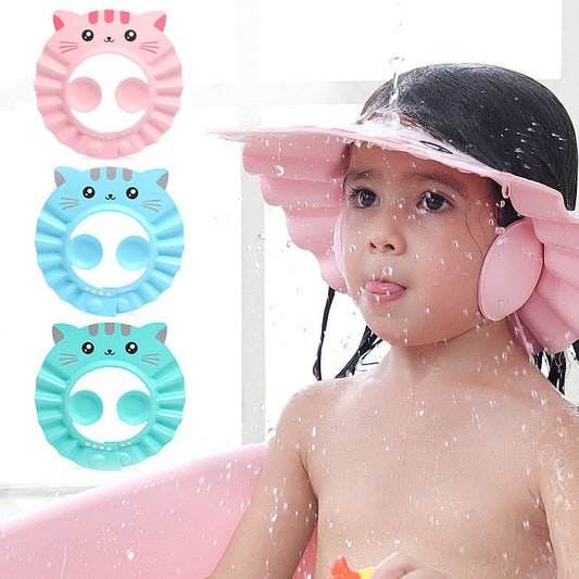 Waterproof Ear Protection Baby Bathing Hair Shower Cap