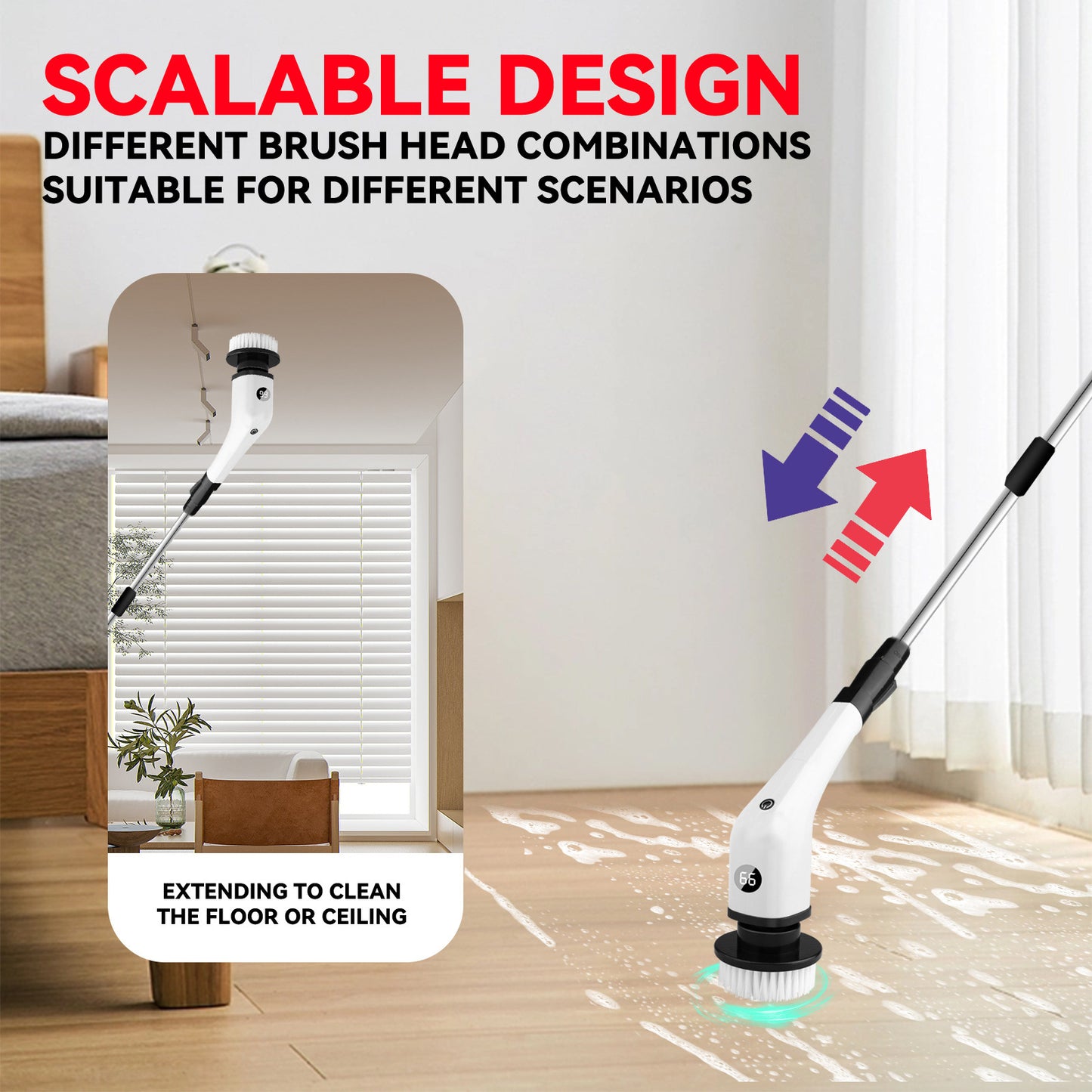 Electric Cleaning Brush Household Multi-functional 7-in-1