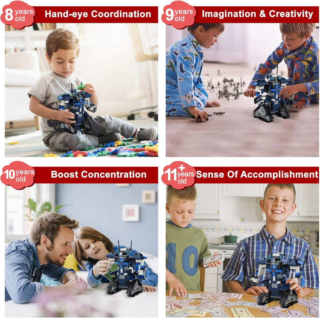 Robot Building Kit for Kids - STEM Remote&App Controlled Robot Science Erector Kits Blocks Birthday Gift Learning Education Activities Toys for Kids Ages 6+ Boys Girls