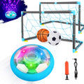 2 in 1 Starlight Hover Soccer Ball Set Sport Indoor Toys Projector Rechargeable Air for 3-10 Years Old Kids, Light Blue