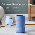 Automatic Dog Paw Cleaner, Portable Dog Foot Washer, 2-In-1 Paw Cleaner with Soft Silicone Grooming Brush, One-Hand Operation, Dual-Speed Cleaning, Design for Small & Medium Dog Breed (Blue)