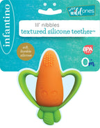 Lil' Nibbles Soft Baby Teether for Newborns & Toddlers 6-12 Months Unisex, Carrot
