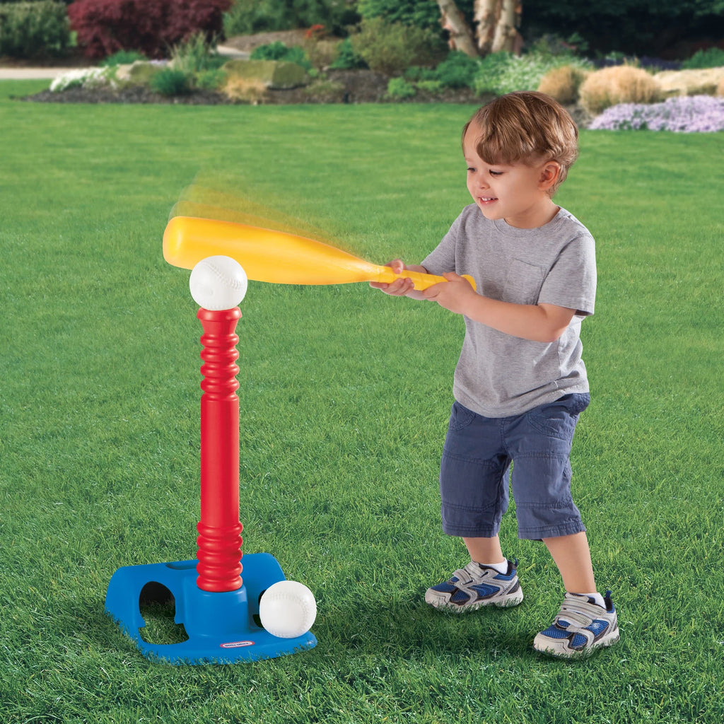 Totsports Kids T-Ball Set with Bat and 2 Balls, Ages 18 Months to 4 Years