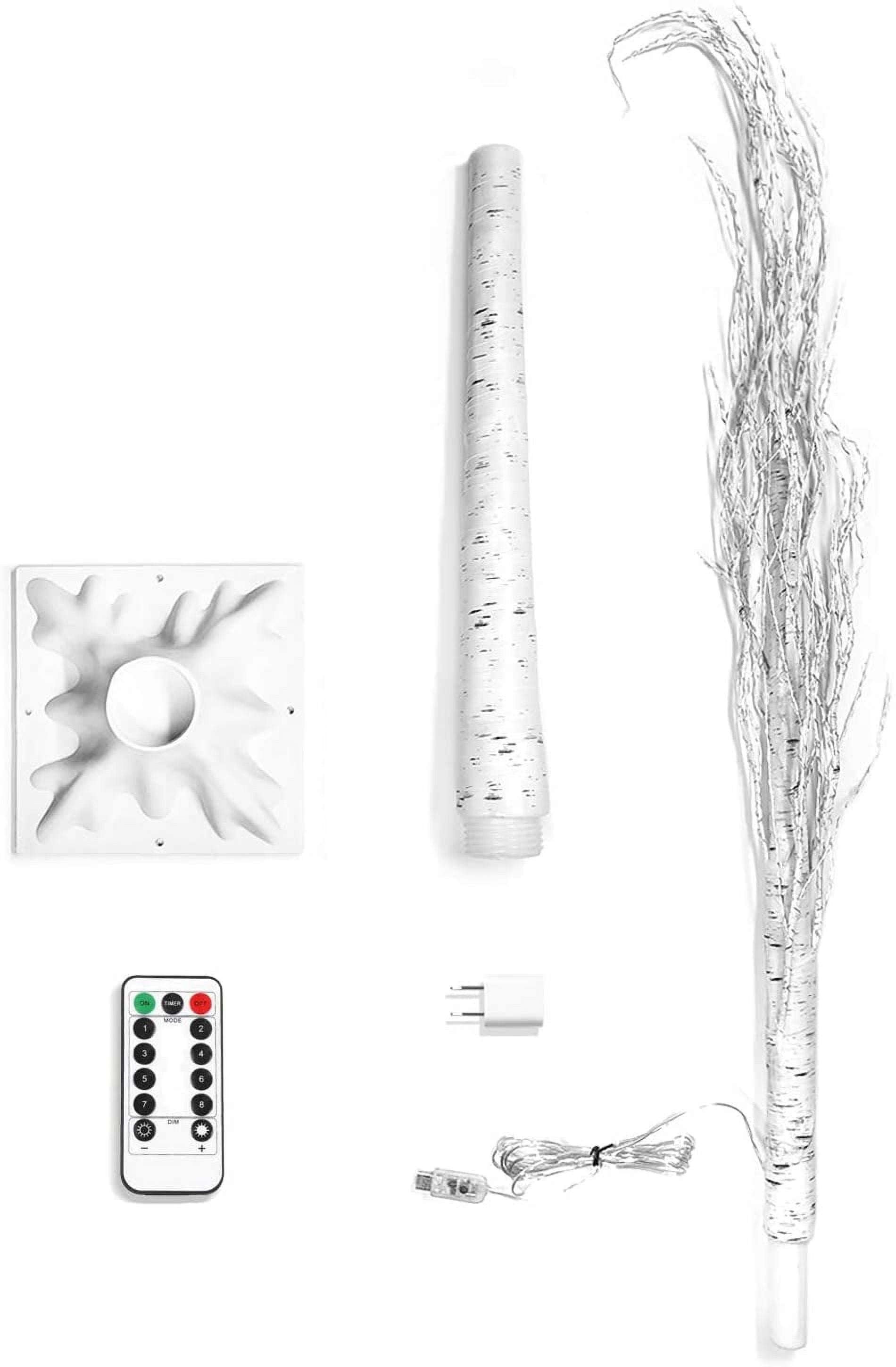 6FT Warm White Lighted Birch Tree Lights, 440LED Colors Changing Light up Artificial Treewarm White LED Tree Lights Branches for Christmas Home Garden Indoor Outdoor Décor