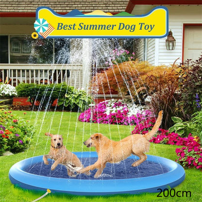 Non-Slip Splash Pad For Kids And Pet Dog Pool Summer Outdoor Water Toys