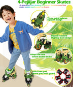 Kids Quad Roller Skate,Roller Skates for Girls Boys,3-Point Balance Roller Shoes for Beginners