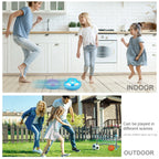 2 in 1 Starlight Hover Soccer Ball Set Sport Indoor Toys Projector Rechargeable Air for 3-10 Years Old Kids, Light Blue