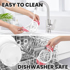 3.5 Inch Apple Slicer - Professional Apple Cutter - Stainless Steel Apple Corer - Super Sharp Apple Slicer and Corer - Apple Tool with 8 Sharp Blades(Pink)