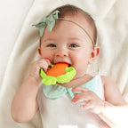 Lil' Nibbles Soft Baby Teether for Newborns & Toddlers 6-12 Months Unisex, Carrot