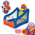 Hoop It Up! Play Center, 3 in 1Sports 25 Ball Value Pack, Indoor and Outdoor Play for Children 3 to 6 Years Old