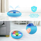2 in 1 Starlight Hover Soccer Ball Set Sport Indoor Toys Projector Rechargeable Air for 3-10 Years Old Kids, Light Blue