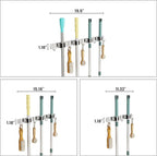 Mop Broom Holder Wall Mounted, Heavy Duty Broom Holder Garage Organization Stainless Steel Broom Hanger Wall Mounted, Broom Rack Wall Mount for Kitchen, Corridor, Laundry, Bathroom (2 Racks, 3 Hooks)