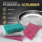 Sponges for Kitchen (30 Pcs Pack) - Non Scratch Scrubbers for Cleaning Dishes - Best Dish Sponge Scrub Pads for Dishwashing & Washing - Household Scrubber Supplies & Tool for Pots, Pans, Sink