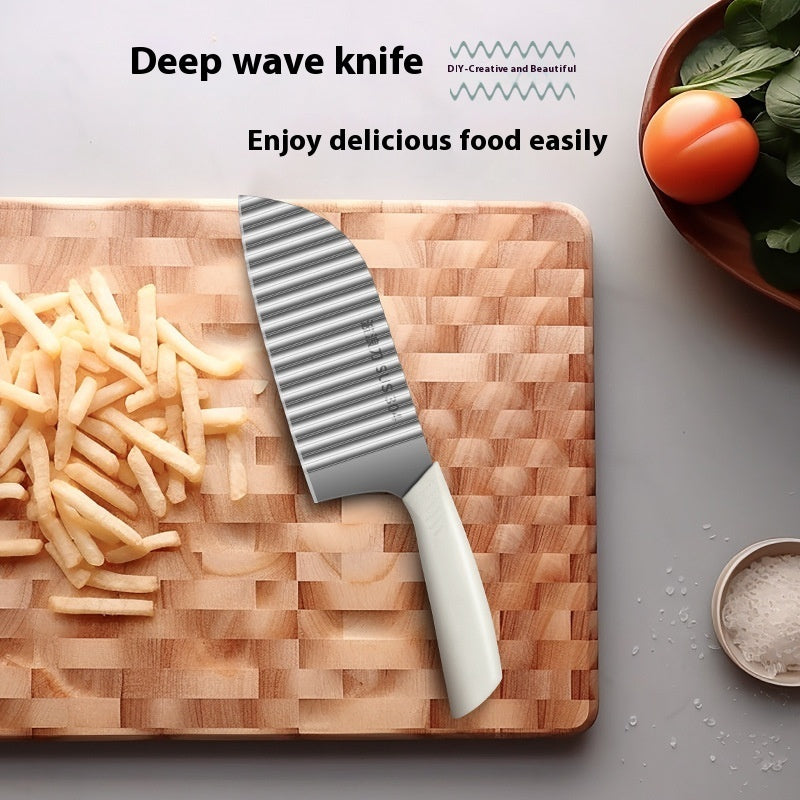 Wave French Fries Cutting Fruit Kitchen Knife