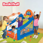 Hoop It Up! Play Center, 3 in 1Sports 25 Ball Value Pack, Indoor and Outdoor Play for Children 3 to 6 Years Old