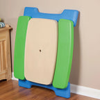 Outdoor Portable Kids Picnic Table with Umbrella, Blue Green, Ages 2+