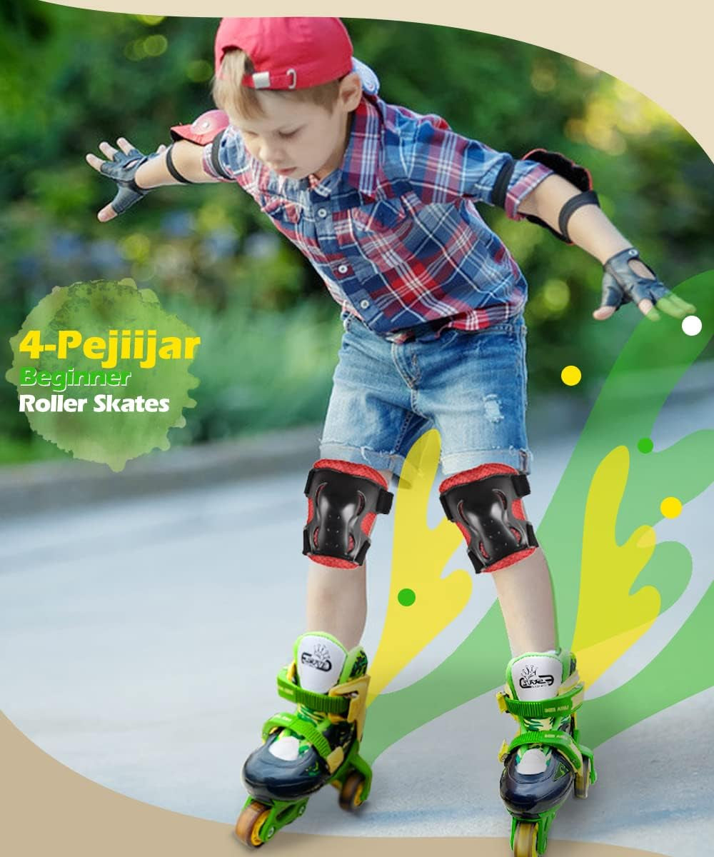 Kids Quad Roller Skate,Roller Skates for Girls Boys,3-Point Balance Roller Shoes for Beginners