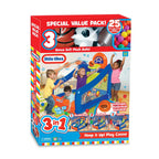 Hoop It Up! Play Center, 3 in 1Sports 25 Ball Value Pack, Indoor and Outdoor Play for Children 3 to 6 Years Old