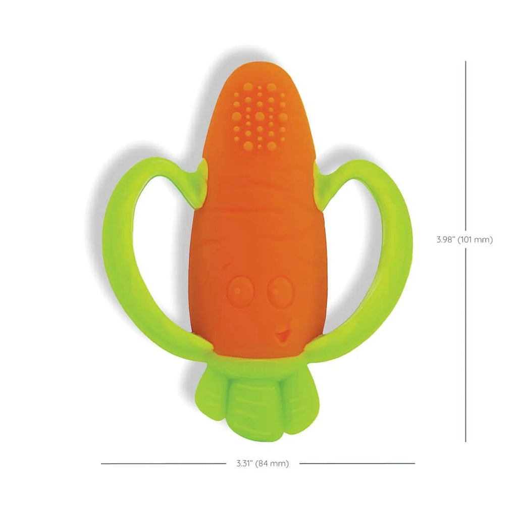 Lil' Nibbles Soft Baby Teether for Newborns & Toddlers 6-12 Months Unisex, Carrot