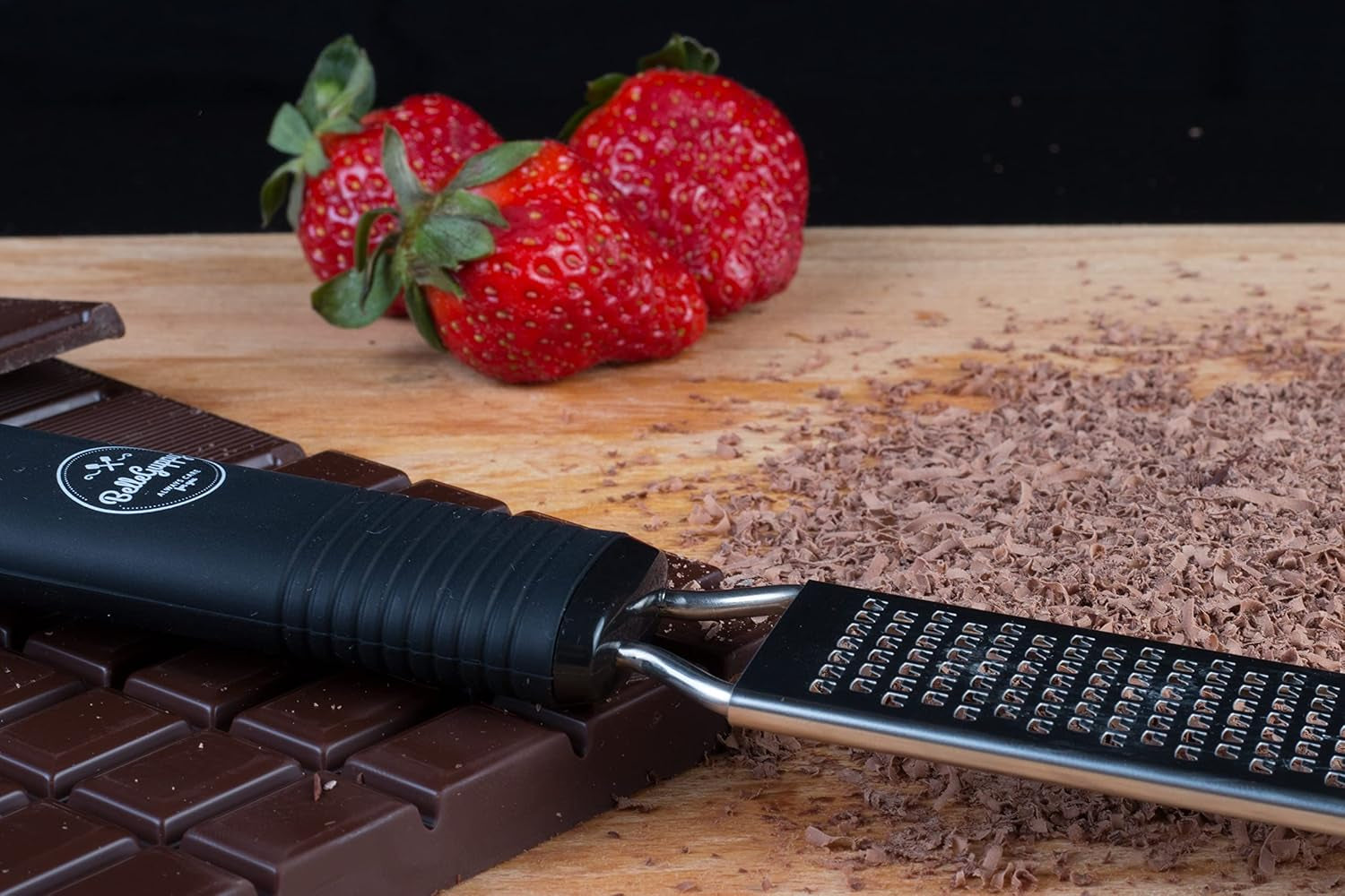 Lemon Zester & Cheese Grater, Professional Zesting Tool for Parmesan, Citrus, Ginger, Nutmeg, Garlic, Chocolate, Fruits, Razor-Sharp Stainless Steel Blade Protective Cover, Dishwasher Save