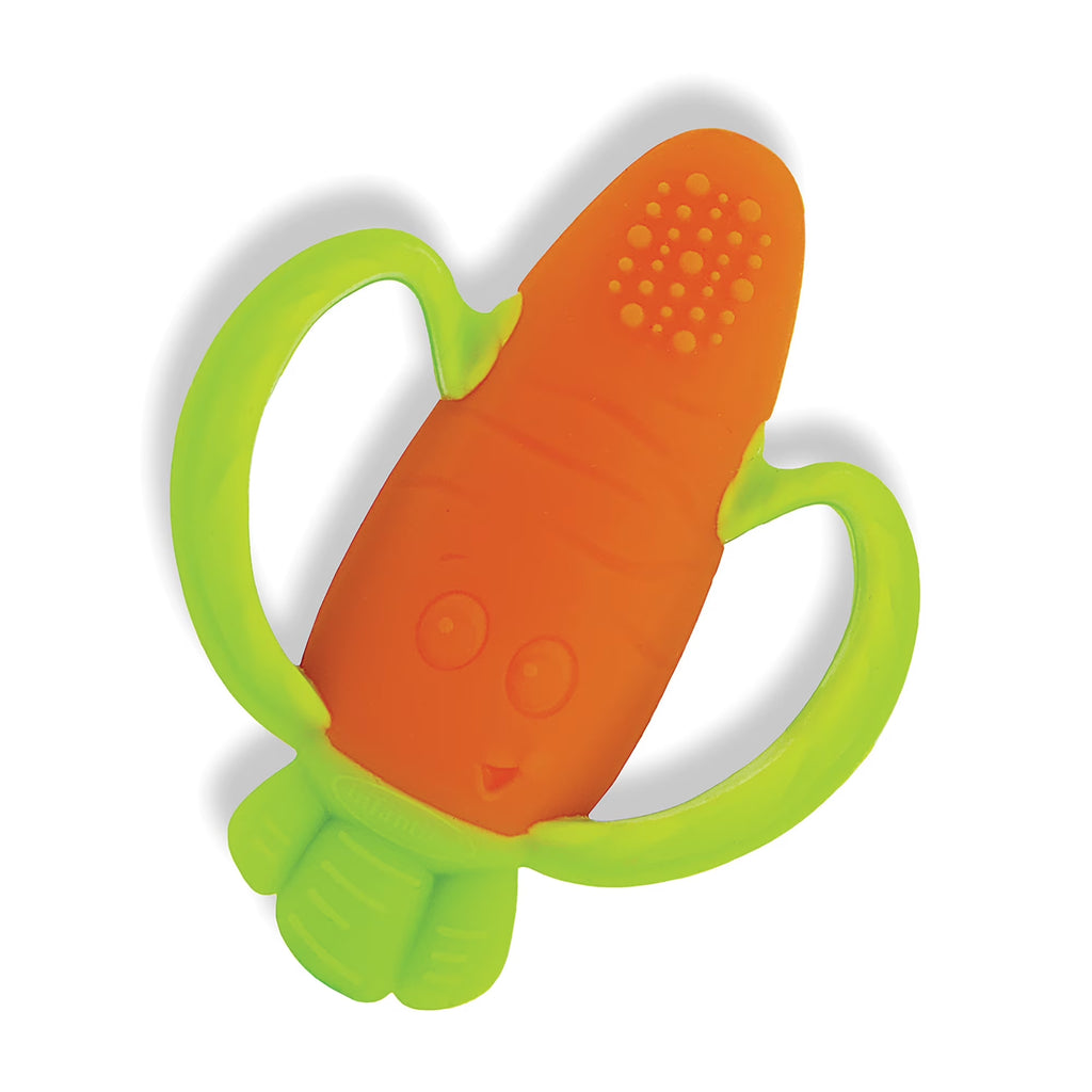 Lil' Nibbles Soft Baby Teether for Newborns & Toddlers 6-12 Months Unisex, Carrot